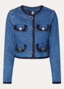 Liu Jo Cropped jack van denim met lurex