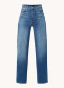 Denham Miku high waist wide leg jeans met medium wassing