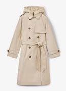 Reiss Azura double-breasted trenchcoat met afneembare capuchon