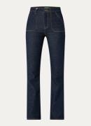 Benetton High waist flared jeans met donkere wassing