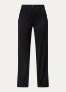 Gardeur Faja high waist straight fit cargobroek met steekzakken