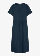 Marc O'Polo Denim Midi blousejurk in linnenblend