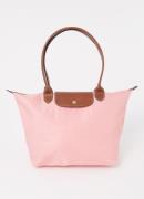 Longchamp Le Pliage Original schoudertas L met leren details