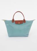 Longchamp Le Pliage Original handtas M met leren details