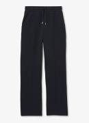 Reiss Sophia mid waist straight fit broek van jersey met trekkoord