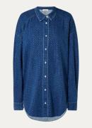 Sandro Blouse van denim met strass