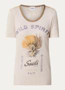 Isabel Marant Kilianni T-shirt van linnen met print