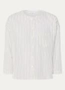 Gerard Darel Uthina blouse in lyocellblend met streepprint en borstzak