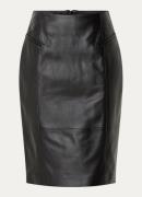 HUGO BOSS Sepaco midi rok van lamsleer met split