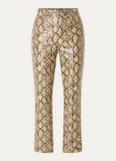 JOSH V Hinke high waist slim fit cropped broek van imitatieleer