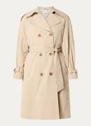 Beaumont Maxy double-breasted trenchcoat met strikceintuur en steekzak...