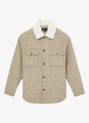 Reiss Nix regular fit overshirt in wolblend met teddy kraag