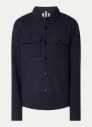 Profuomo Herringbone regular fit overshirt met borstzakken