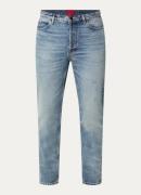 HUGO BOSS Tapered fit jeans met steekzakken