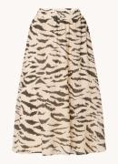 by-bar Juta midi rok met zebraprint