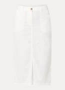 Gerard Darel Victoria midi rok in linnenblend met split