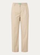 Benetton High waist straight fit pantalon met steekzakken