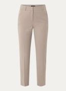 Claudia Sträter High waist slim fit cropped chino met steekzakken