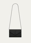 Saint Laurent Cassandre portemonnee van kalfsleer met afneembare schou...