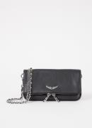 Zadig&Voltaire Rock Nano clutch van leer met afneembare schouderriem