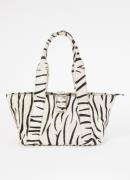 Núnoo Maxi shopper van leer met zebraprint