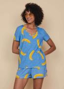 Snurk Banana Blue pyjamatop met print