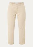 OPUS Lisana mid waist slim fit cropped chino met steekzakken