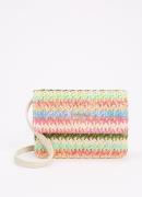 Dune London Kisses mini clutch van raffia met afneembare schouderriem