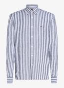 Tommy Hilfiger Regular fit overhemd van linnen met streepprint