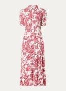 Sandro Midi blousejurk met bloemenprint