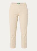 Benetton Mid waist slim fit cropped chino met steekzakken