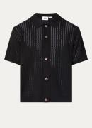 Obey Dez regular fit overhemd met opengewerkt dessin