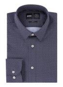 BOSS Slim fit overhemd met microdessin