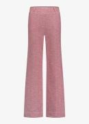 Studio Anneloes Lexie mid waist wide fit pantalon met tweed-look