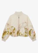 Reiss Ni Print gewatteerd bomberjack met quilt patroon en print