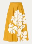 Xandres Rila midi rok met bloemenprint