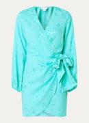 Never Fully Dressed Vienna mini wikkeljurk met jacquard dessin