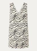 Sofie Schnoor Olympe mini jurk met V-hals en zebraprint