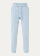 Moscow High waist slim fit joggingbroek met strikceintuur en logobordu...