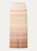 Mos Mosh Hopi midi rok met lurex en opengewerkt dessin