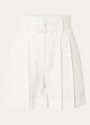 Sandro High waist wide fit korte broek met ceintuur