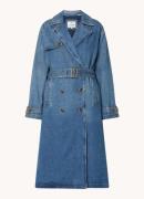 Levi's Spade double-breasted trenchcoat van denim met strikceintuur