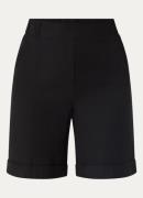 Claudia Sträter High waist straight fit korte broek met steekzakken