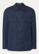 Boggi Milano Bond overshirt van linnen met borstzakken