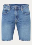 Levi's 501 straight fit korte broek van denim met medium wassing