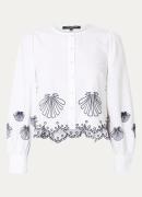 French Connection Cambria cropped blouse met borduring