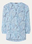 NYDJ Pintuck blouse met V-hals en print