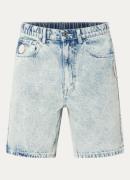 Aape Straight leg korte broek van denim met verwassen afwerking