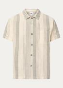 Obey Frazer fijngebreide regular fit overhemd met streepprint