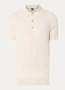 BOSS H-Iannotti grofgebreide regular fit polo in lyocellblend